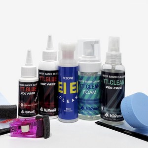 하이러닛 러버클리너 or 러버접착글루 /탁구용품, 러버 일체형 클리너 80ml, 1개