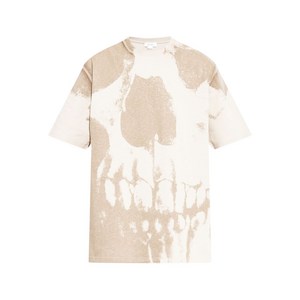 알렉산더맥퀸 스컬 프린트 코튼 티셔츠, 화이트계열+블랙계열, Standard XL