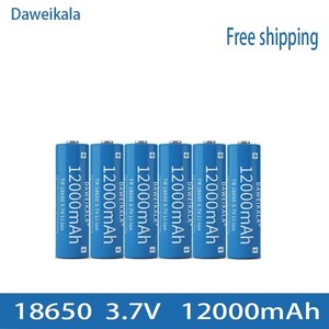 손전등용 충전식 배터리 토치 헤드램프 리튬 이온 18650 37V 12000mAh 2023 신제품, 6.2PCS