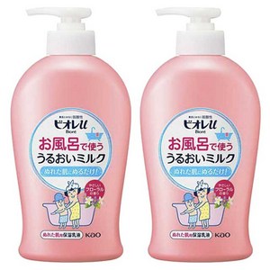 비오레 U 욕실에서 사용하는 모이스처라이징 밀크 플로럴 향, 300ml, 2개