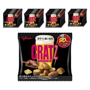 glico 에자키그리코 CRATZ 크랏츠 페퍼 베이컨맛, 14g, 20개