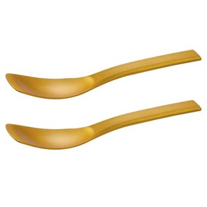 호쿠리쿠알루미 부드럽게 퍼지는 아이스크림 스푼, 크리스탈 골드, 2개