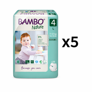 밤보네이처 그린 팬티형 기저귀, 4단계, 100매