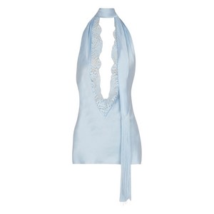 발망 백리스 홀터넥 실크 탑, 블루계열, France 40(KR 66)