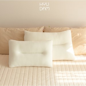 휴담 쫀쫀 멜로베개 옆으로자는 숙면 메모리폼 경추 목 베개, 1개, 아이보리 커버 포함