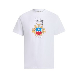 발리 크레스트 프린트 코튼 티셔츠, 화이트계열, XL(KR 88)