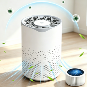 Giilight 미니 원룸 공기청정기 360도 UV 살균 저소음 필터 공기청정기