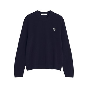 메종키츠네 폭스 헤드 울 스웨터, 블루계열, Standard S(KR 95)