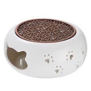 Qiaokao 고양이 티포트 워머 캔들 홀더 포함 14x10x6cm