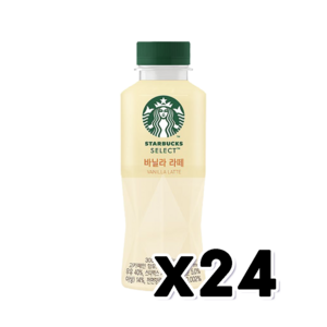 스타벅스 셀렉트 바닐라라떼, 24개, 300ml