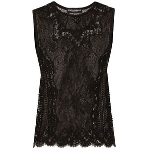 돌체앤가바나 레이스 니트 탑, 블랙계열, Italy 44(KR 66)
