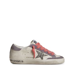 골든 구스 슈퍼스타 레더 스니커즈, Italy 37(KR 245), 화이트계열+바이올렛/보라계열