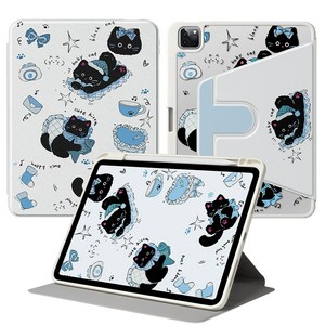 DUNNO 360도 회전 가능 펜슬수납 아크릴 아이패드 케이스