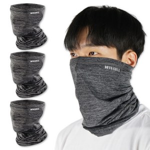 3장 Set 윈어블 자외선차단 라이딩 골프 마스크, 03. 3장 Set 라이딩마스크 일반형 딥그레이 3장, 3개