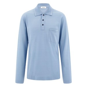 페라가모 긴소매 포켓 폴로 셔츠, 블루계열, XL(KR 110)
