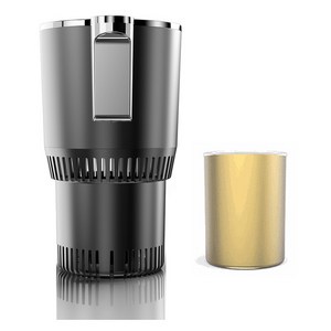 LY 차량용 냉온컵홀더 자동차 냉온컵홀더, 블랙 본체+알루미늄..., 380ml, 1개