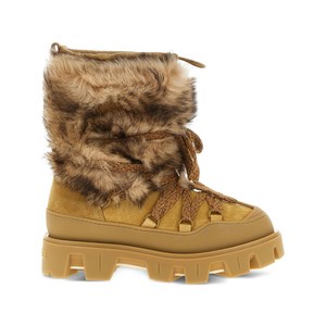 몽클레르 시어링 레이스업 앵클 부츠 40mm, Europe 36(KR 230), 베이지계열+브라운계열