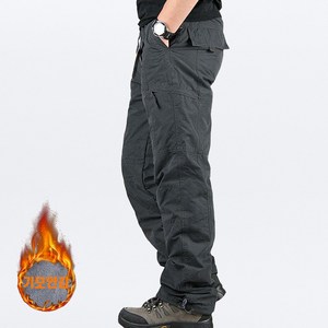 코디코치 삼한 기모 팬츠 겨울 방한 카고 면 일자 밴딩 와이드 작업복 만능 바지