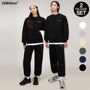 그랜피니 프리미엄 남녀공용 기모 맨투맨 트레이닝 바지 SET GFMM02