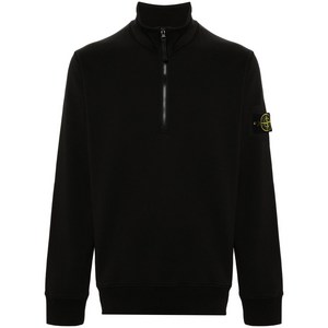 스톤 아일랜드 컴퍼스 패치 집업 스웨트셔츠, 블랙계열, Standard S(KR 90)