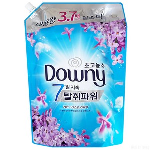 다우니 7일지속 탈취파워 섬유유연제 레몬그라스 라일락 리필, 2.6L, 6개