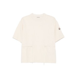 몽클레르 드로스트링 웨이스트 코튼 티셔츠