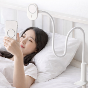 코넬코 침대 핸드폰 거치대 맥세이프 110cm 롱자바라 360도회전 강력 링자석 포함