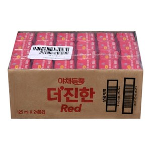 롯데칠성음료 야채듬뿍 더진한 레드, 125ml, 24개