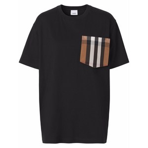 버버리 체크 포켓 티셔츠, 블랙계열, Mid standard XS(KR 44)