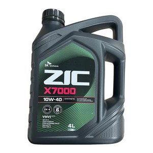 ZIC X7000 10W40 4L CK4 디젤 엔진오일, 1개, 지크 X7000 10W40_4L