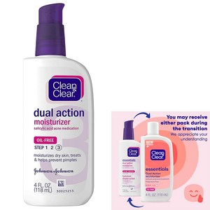 클린앤클리어 듀얼액션 보습로션 118ml Clean Clea Dual Action Essentials Facial Moistuize, 1개