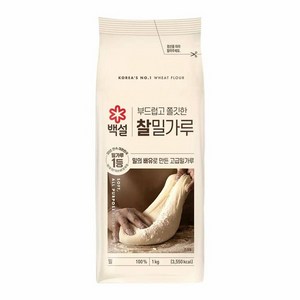 CJ 다목적용 백설 찰밀가루 1kg 쫀득한, 1개