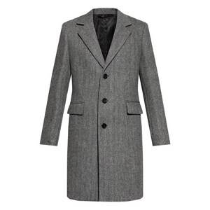 버버리 헤링본 싱글 브레스티드 코트