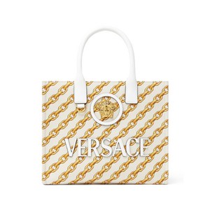 베르사체 스몰 체인 스트라이프 라 메두사 스몰 토트 백