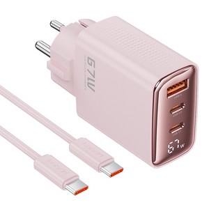 Toocki GaN PPS 67W 3포트 접지형 디스플레이 초고속 멀티충전기