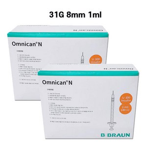 비브라운 인슐린주사기 31G 8mm 1cc, 2개