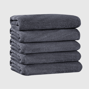 연화삼월 수건 독일 5성급 수건 10장 호텔 수건 40수 세면 타올 먼지없는 수건 수건 5개 OEKO-TEX 알러지/진드기방지 항균인증, 다크그레이, 5개