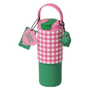 스타플러스 모넷 가든 휴대용 보온 텀블러, 에메랄드 피치 핑크, 750ml, 1개