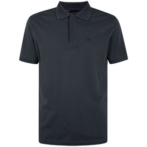 엠포리오아르마니 로고 자수 코튼 폴로 셔츠