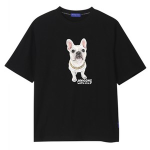 OHP X JINICONG 세미오버 여름 레이어드 강아지 커플 반팔티