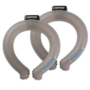 세르메르 26두께 대용량 18도 아이스 여름용 넥쿨러 1+1, 그레이, L, 2개