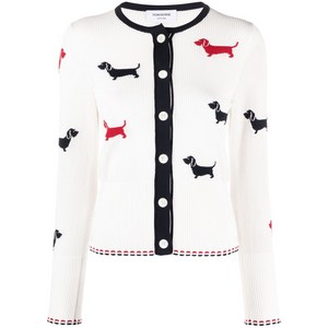 톰 브라운 헥터 인타르시아 니트 가디건, 화이트계열, Italy 42(KR 66)