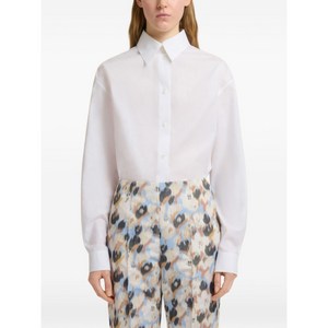 마르니 부케 프린트 테이퍼드 팬츠, 베이지계열+블루계열, Italy 46(KR 66-77)