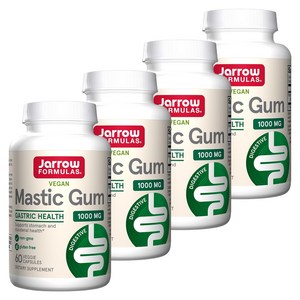 재로우 매스틱 검 1000mg 베지 캡슐, 60정, 4개