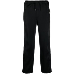 생로랑 로고 자수 스트라이프 트랙팬츠, 블랙계열, France 50