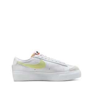 나이키 블레이저 로우 플랫폼 "화이트 라이프 라임" 스니커즈, US 7.5(KR 245), 화이트계열