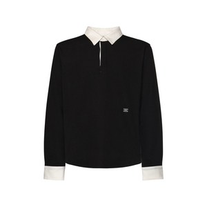 셀린느 로고 디테일 폴로 셔츠, 블랙계열+화이트계열, L(KR 105)