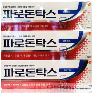 파로돈탁스 데일리 후로라이드 쿨링 민트 치약, 6개, 100g