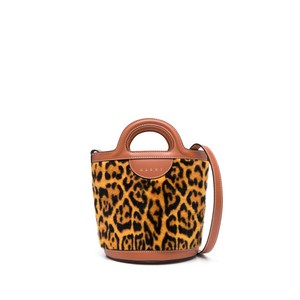 마르니 트로피칼리아 레오파드 프린트 버킷 백