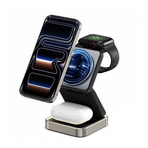 맥머트 3in1 폴더블 맥세이프 고속 무선 충전기